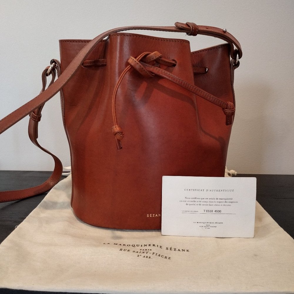 Sezane Farrow Bag in Heritage Camel